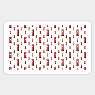 British Postal Pillar-Box-Red Pattern Magnet